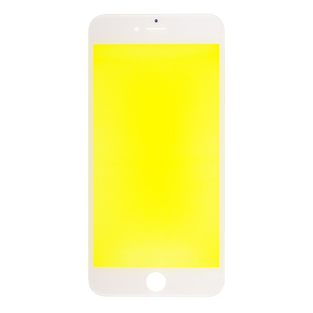 WHITE FRONT GLASS WITH COLD PRESSED FRAME FOR IPHONE 6 PLUS