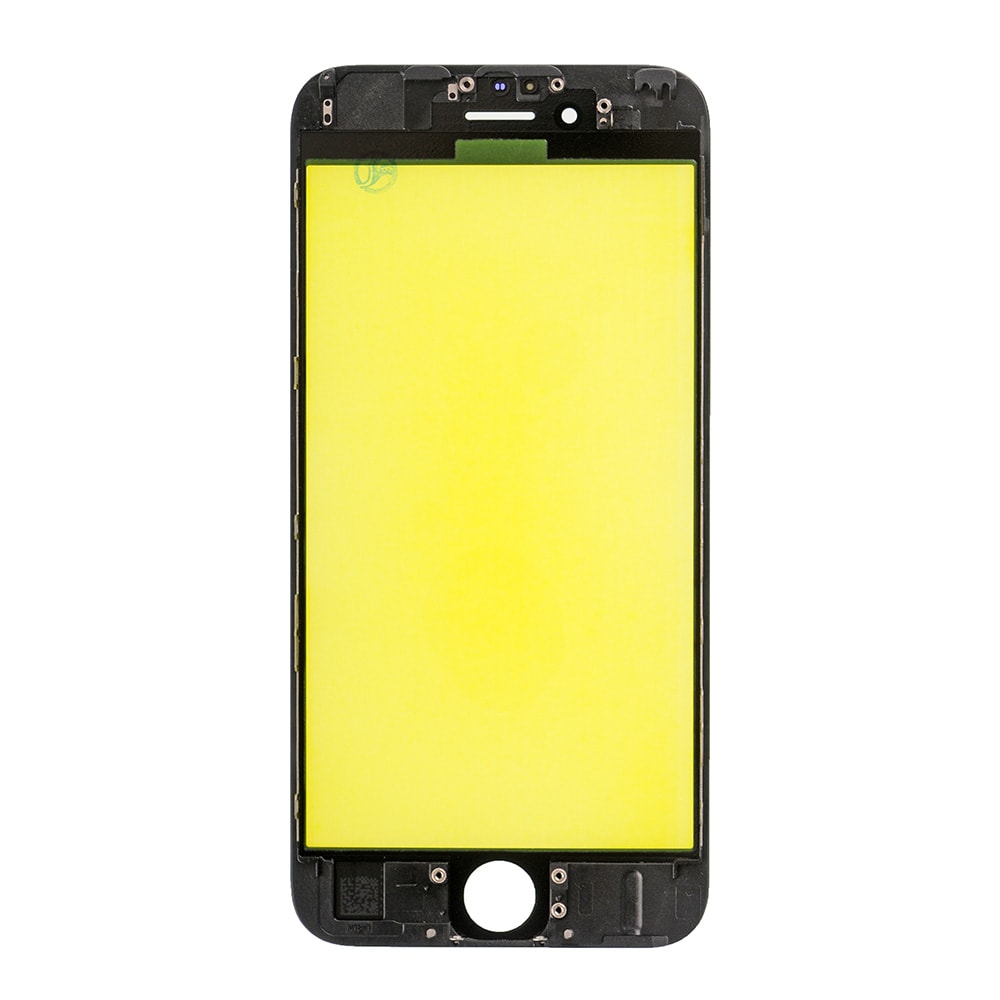BLACK FRONT GLASS WITH COLD PRESSED FRAME FOR IPHONE 6S