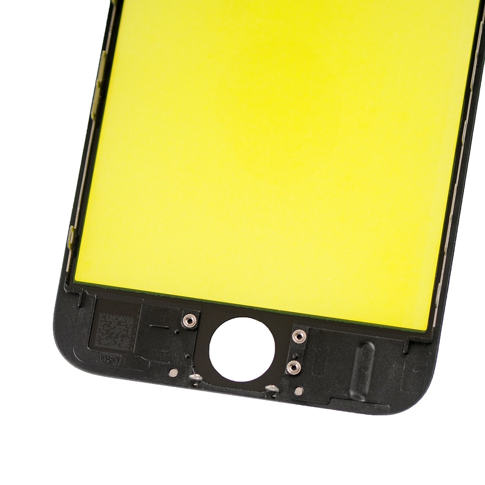 BLACK FRONT GLASS WITH COLD PRESSED FRAME FOR IPHONE 6S