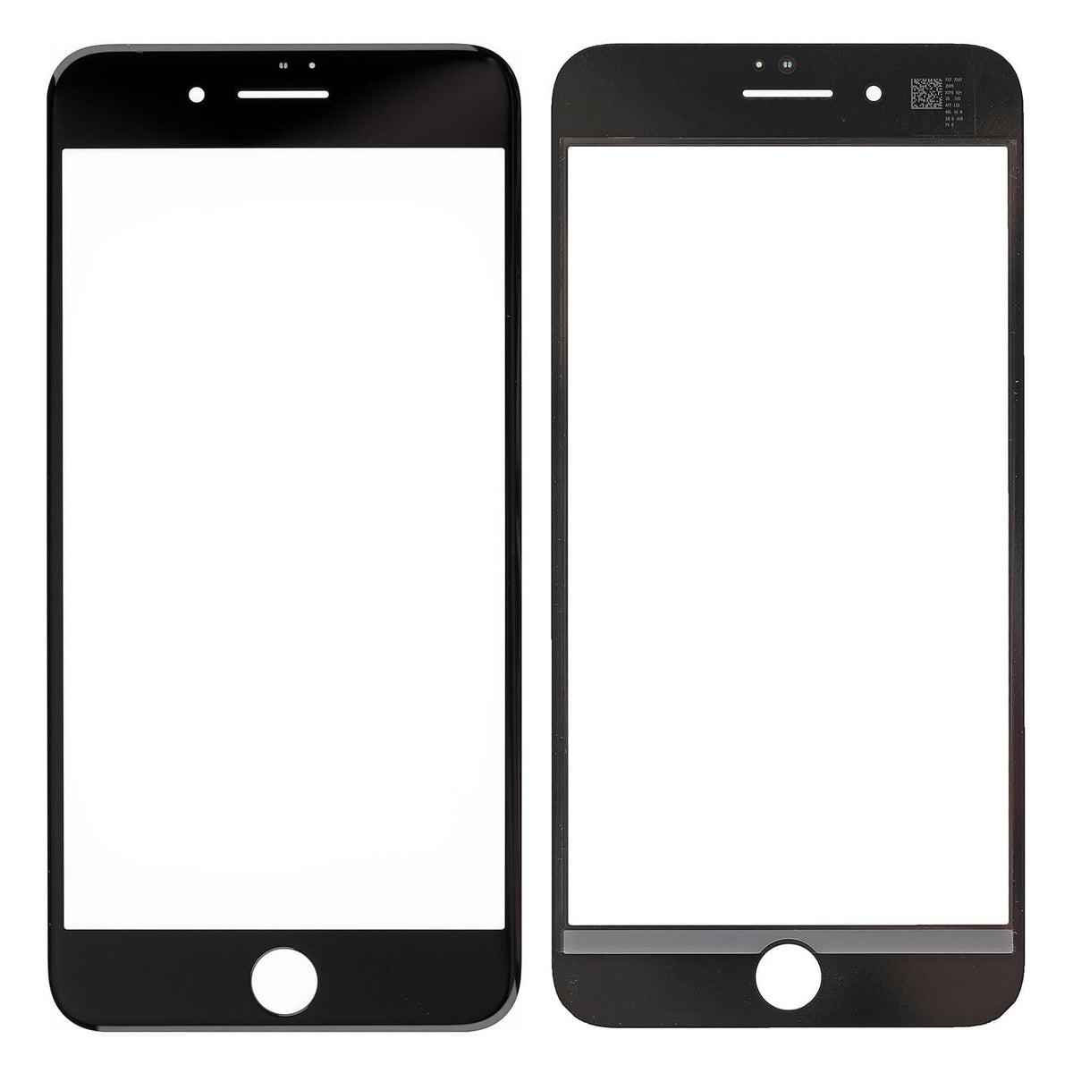 BLACK FRONT GLASS LENS FOR IPHONE 8 PLUS