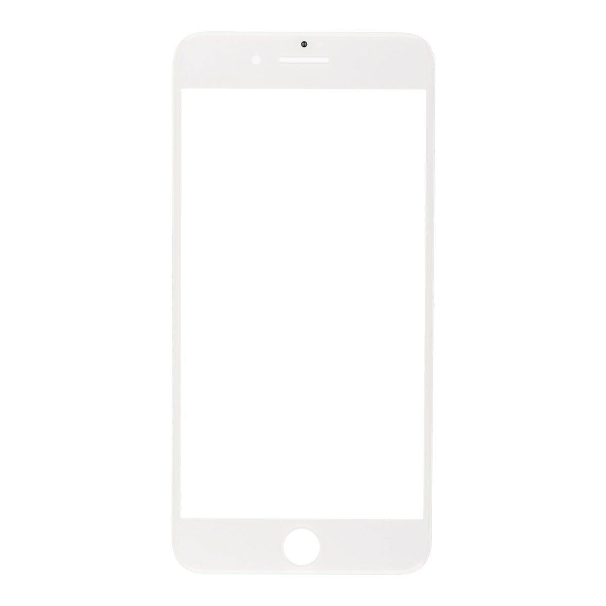 WHITE FRONT GLASS LENS FOR IPHONE 8 PLUS