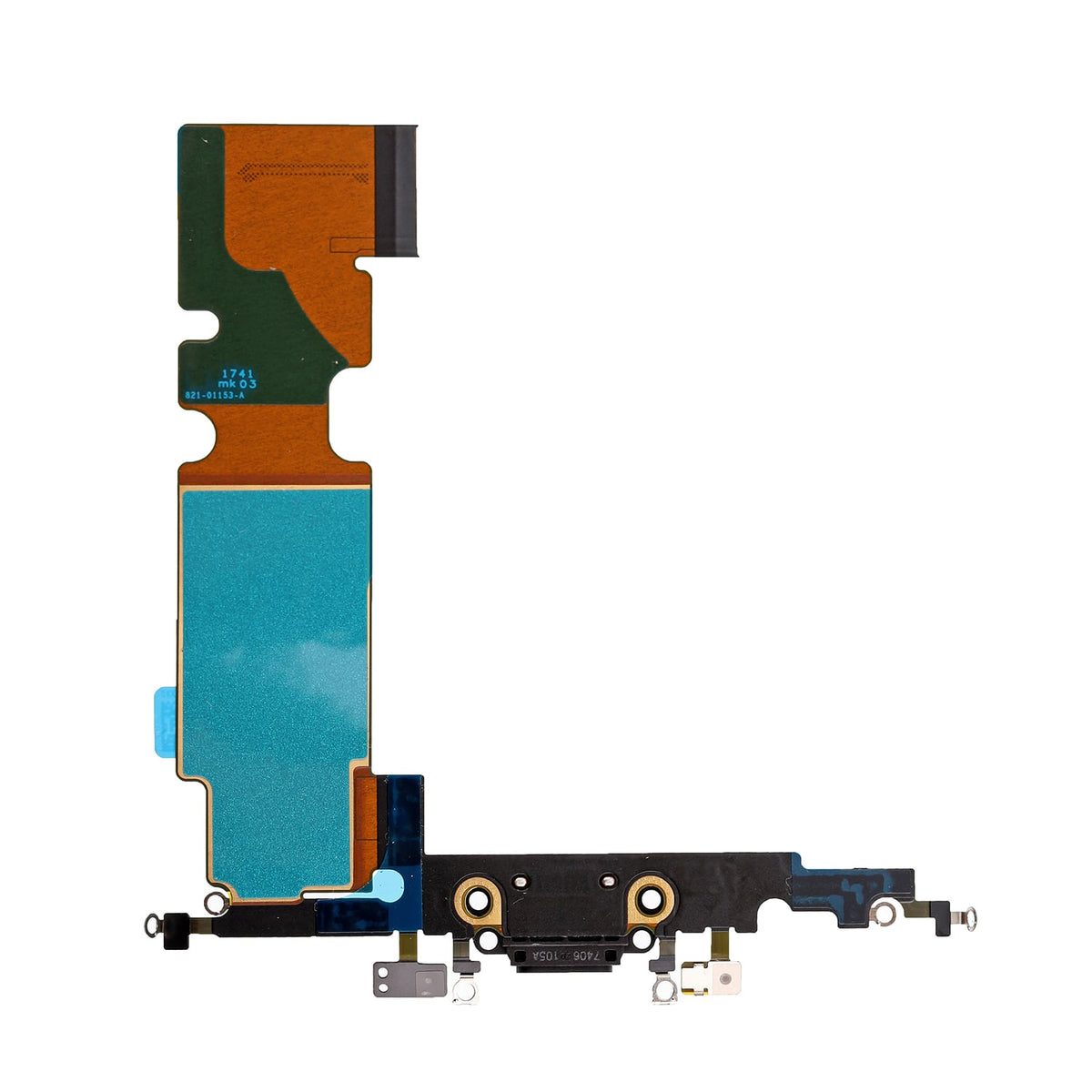 BLACK CHARGING CONNECTOR ASSEMBLY FOR IPHONE 8 PLUS