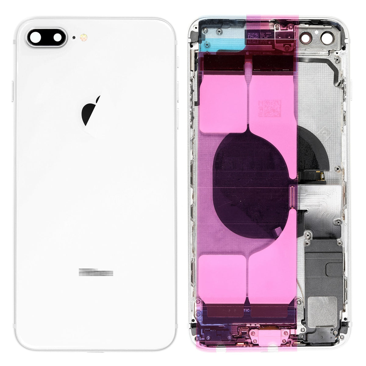 SILVER BACK COVER FULL ASSEMBLY FOR IPHONE 8 PLUS