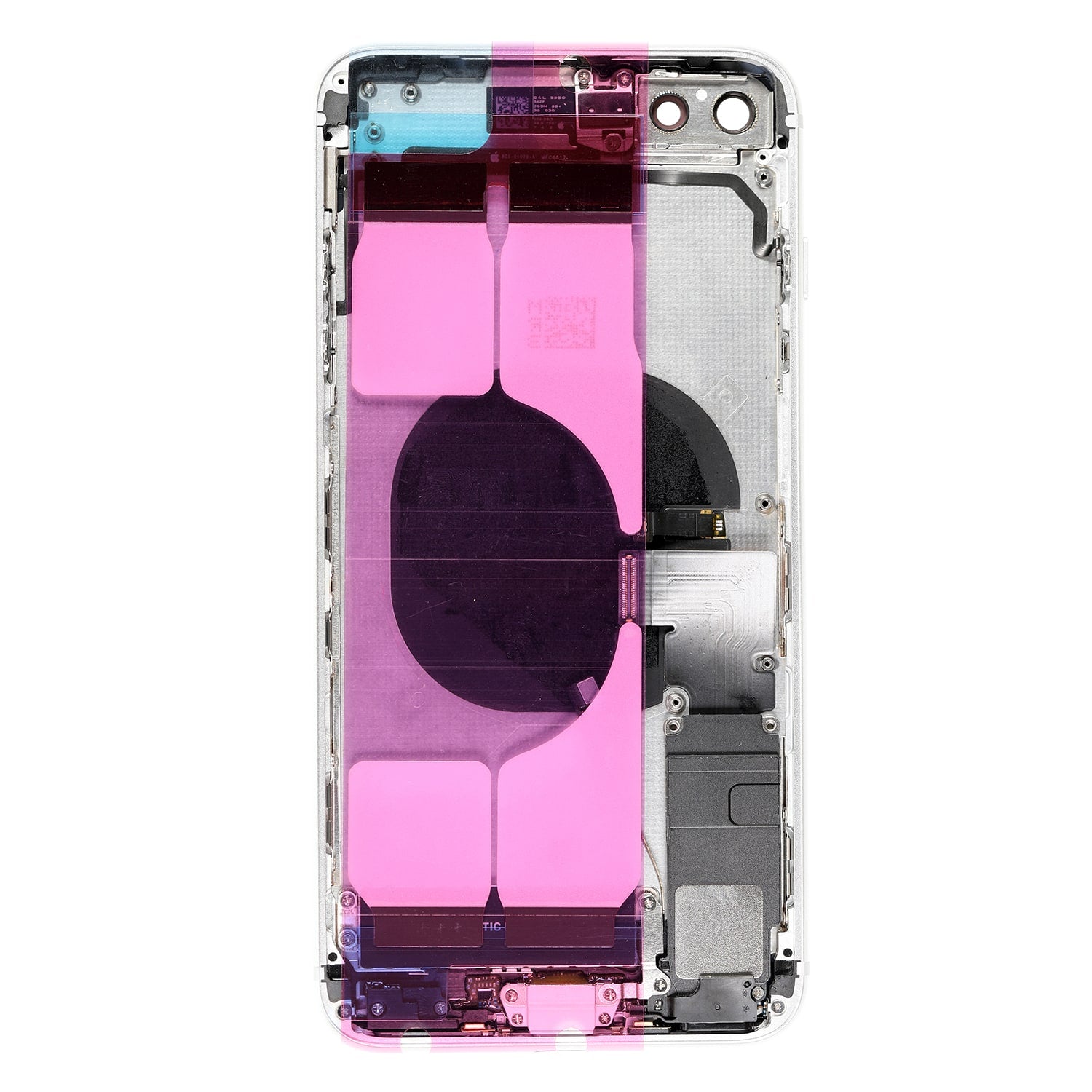 SILVER BACK COVER FULL ASSEMBLY FOR IPHONE 8 PLUS