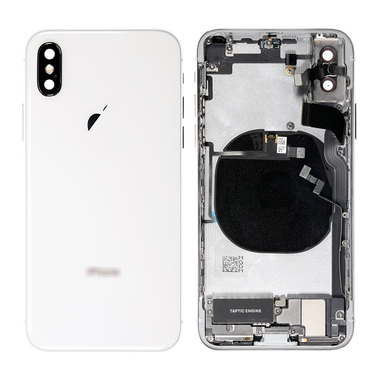BACK COVER FULL ASSEMBLY SILVER FOR IPHONE X - Main Image