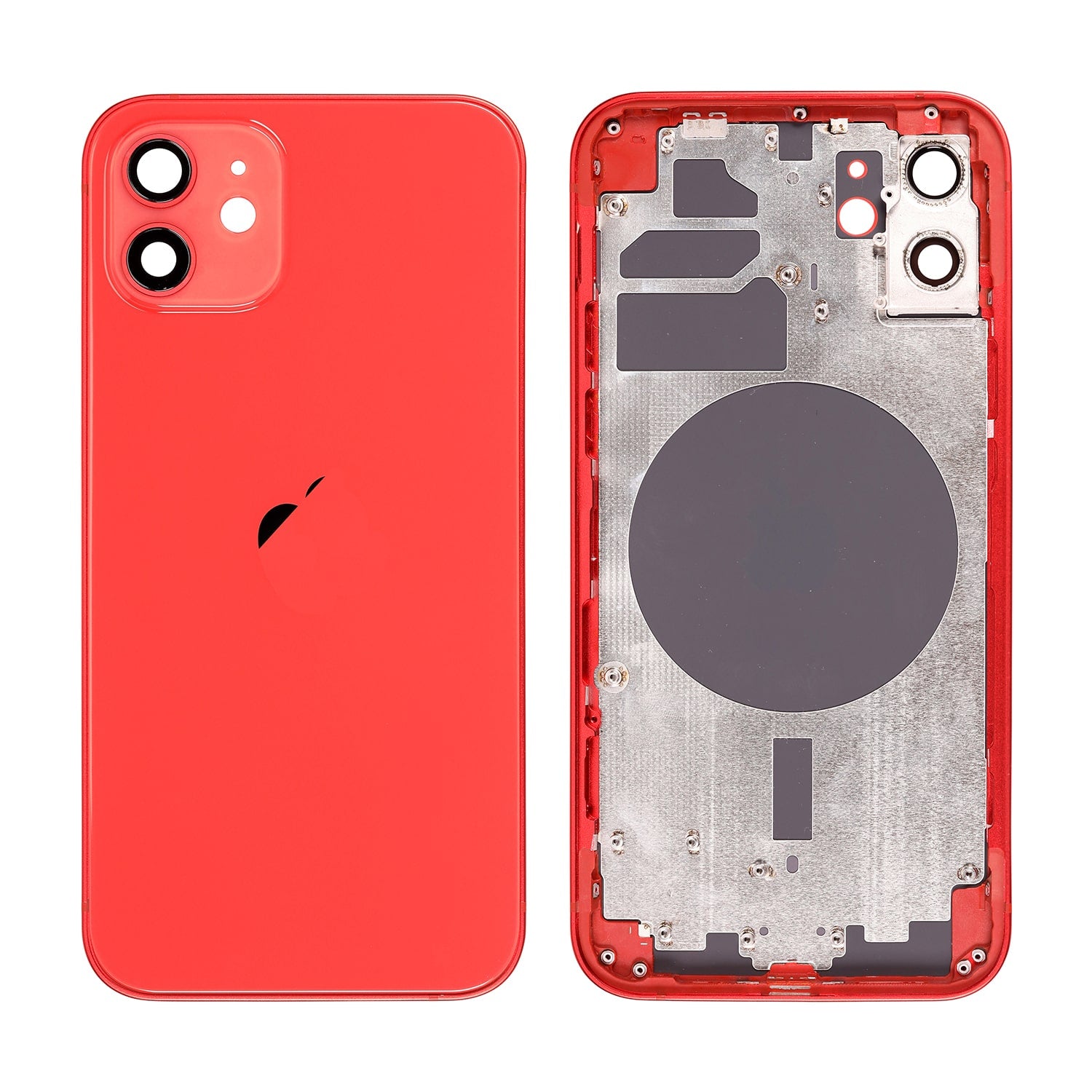 REAR HOUSING WITH FRAME FOR IPHONE 12 - RED REAR HOUSING WITH FRAME FOR IPHONE 12 - RED