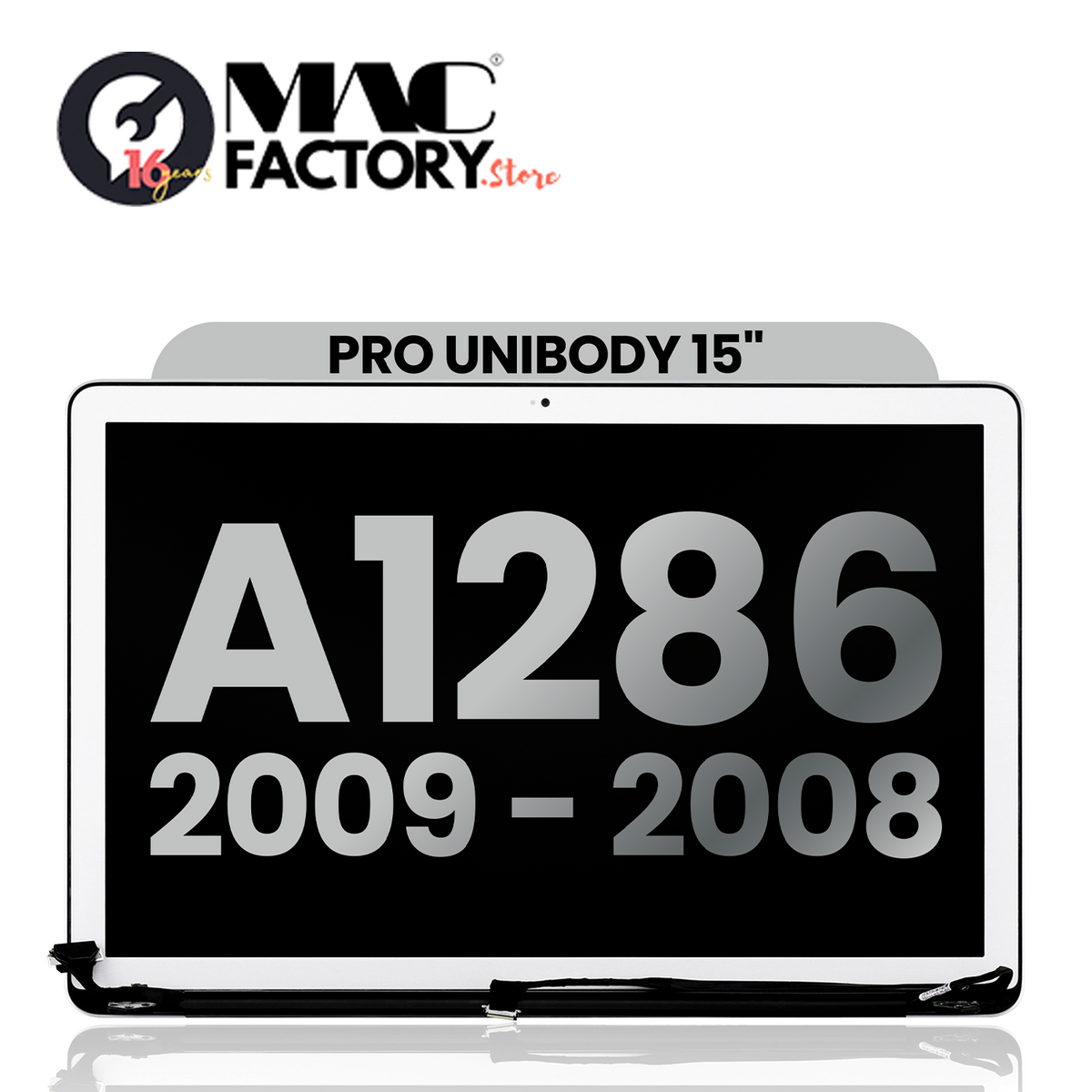 LCD Screen & Full Assembly Display for Apple MacBook Pro 15" (A1286, Late 2008 - Early 2009) – Silver