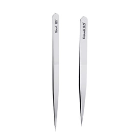 iNeeZy Handmade Non-Magnetic Stainless Tweezers (Silver - Thin) (Qianli)