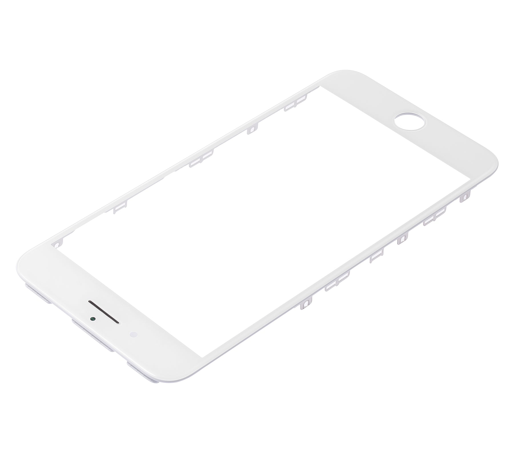3 in 1 (Glass With OCA Pre-Installed + Frame) Compatible For iPhone 7 Plus (OCA Master) (2 Pack) (White)