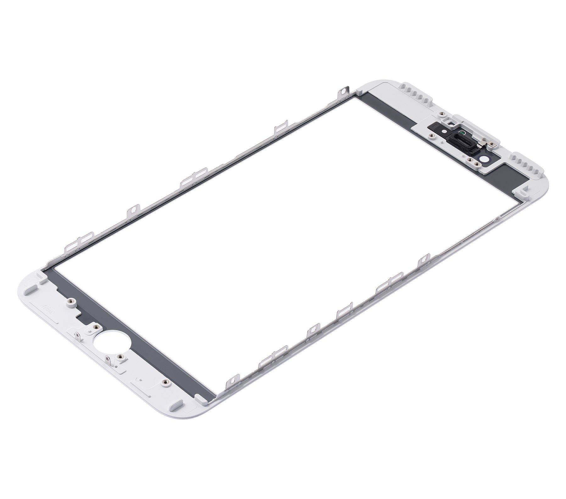 3 in 1 (Glass With OCA Pre-Installed + Frame) Compatible For iPhone 7 Plus (OCA Master) (2 Pack) (White)