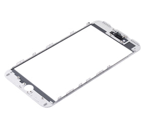 3 in 1 (Glass With OCA Pre-Installed + Frame) Compatible For iPhone 7 Plus (OCA Master) (2 Pack) (White)