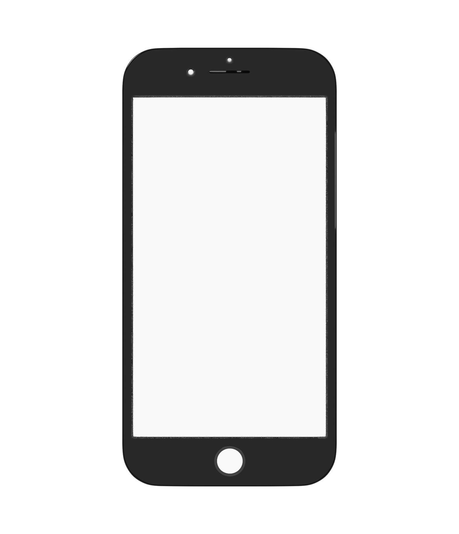3 in 1 (Glass With OCA Pre-Installed + Frame) Compatible For iPhone 8 (OCA Master) (2 Pack)(Black)