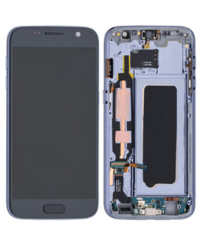 Replacement OLED Assembly With Frame Compatible For Samsung Galaxy S7 (Refurbished) (All US Models) (Black Onyx)