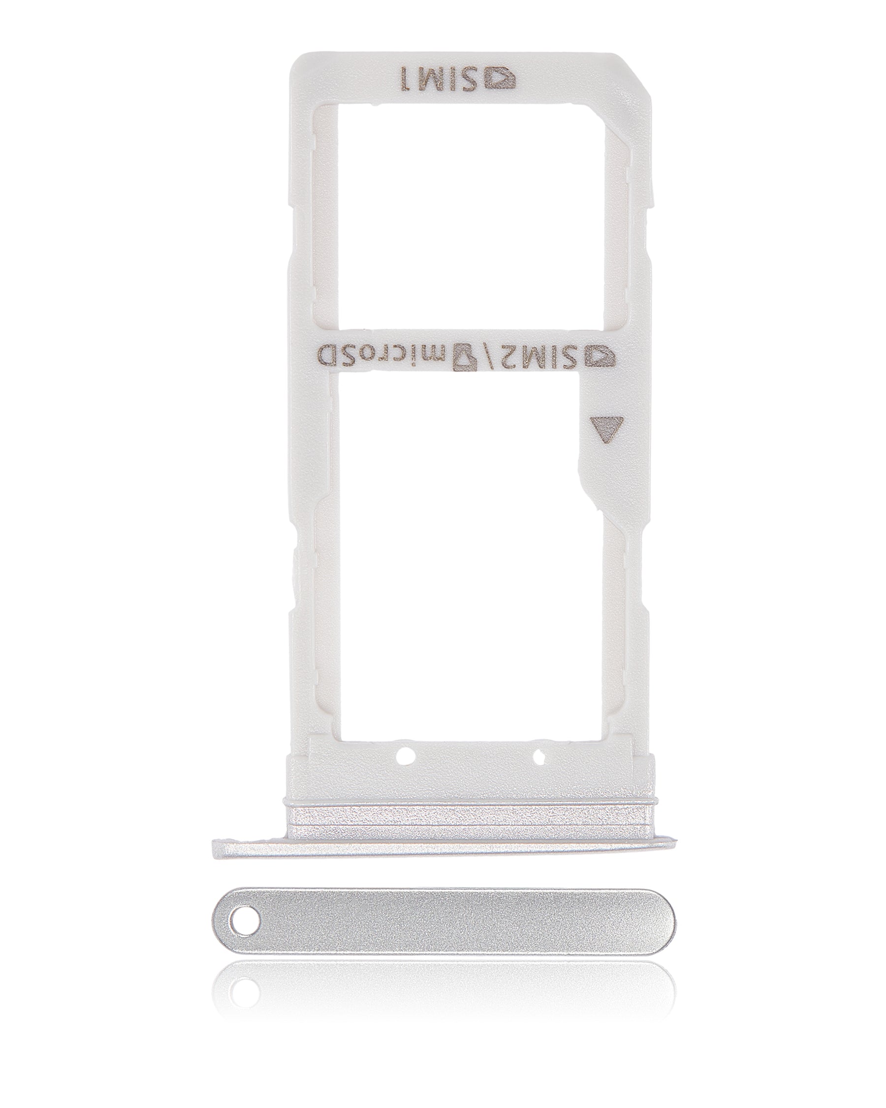 Replacement Dual Sim Card Tray Compatible For Samsung Galaxy S7 Edge (White)