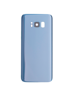 Replacement Back Cover Glass With Camera Lens Compatible For Samsung Galaxy S8 (No Logo) (Vemake) (Coral Blue)