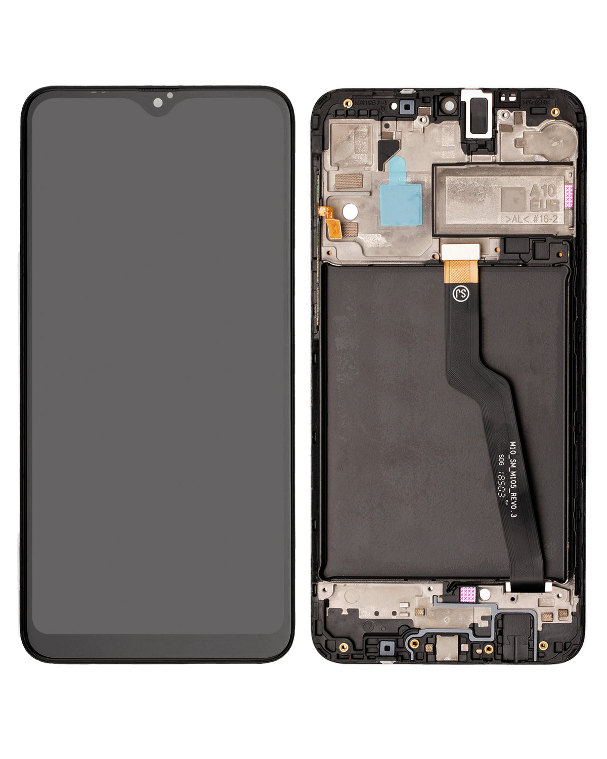 LCD Assembly With Frame Compatible For Samsung Galaxy A10 (A105 / 2019) (Dual Card Version) (Vemake) (All Colors)