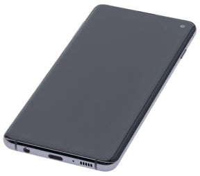 OLED Assembly With Frame Compatible For Samsung Galaxy S10  Replacement (Refurbished) (Prism / Ceramic Black)