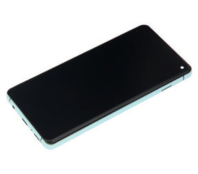 Replacement LCD Assembly With Frame (Without Finger Print Sensor) Compatible For Samsung Galaxy S10 (Aftermarket Plus: TFT) (Prism Green)