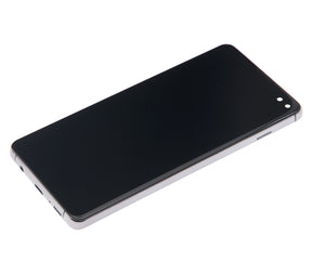 Replacement LCD Assembly With Frame (Without Finger Print Sensor) Compatible For Samsung Galaxy S10 Plus (Aftermarket Plus: TFT) (Prism / Ceramic Black)