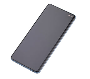 Replacement OLED Assembly With Frame Compatible For Samsung Galaxy S10 Plus (Refurbished) (Prism Blue)