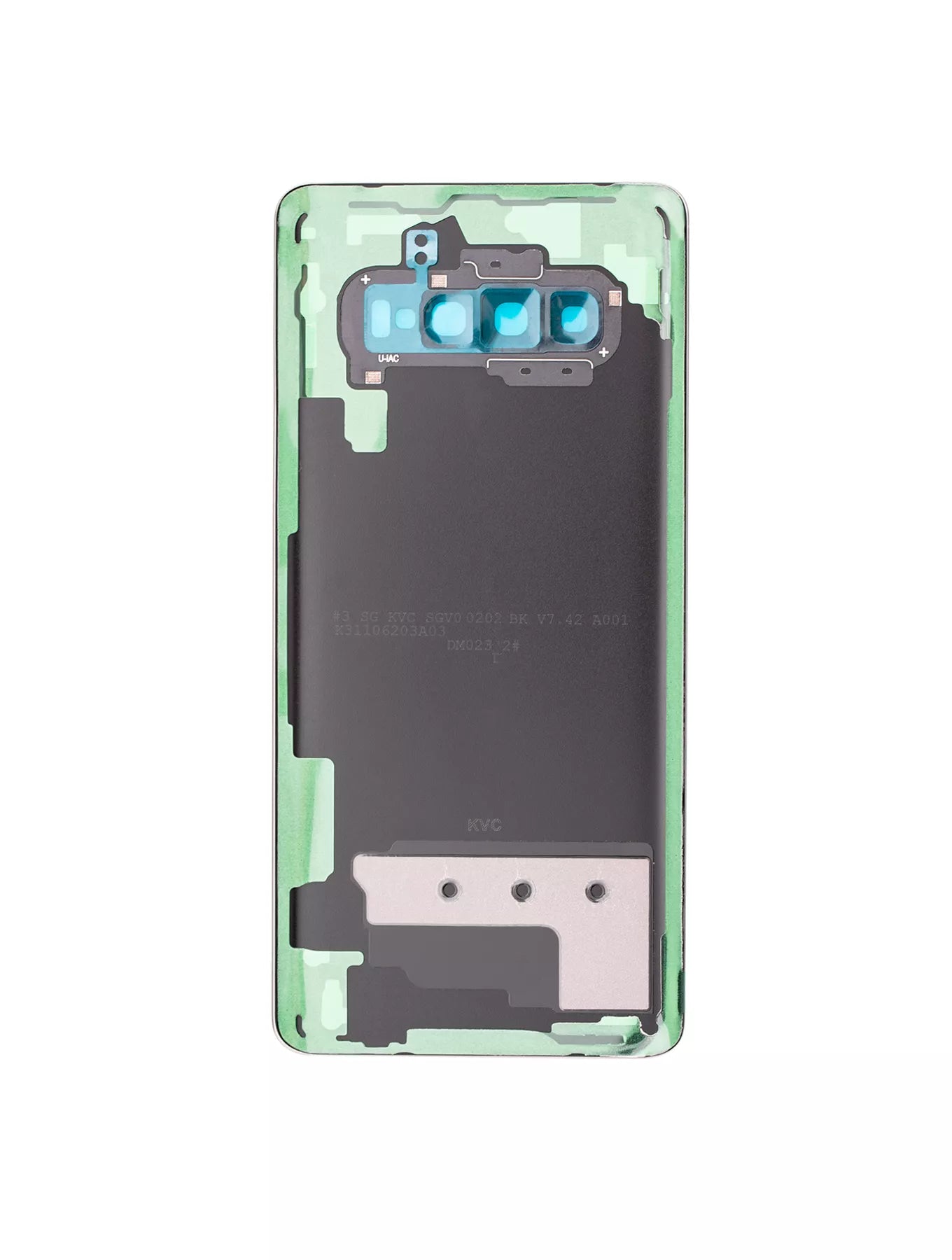Back cover Glass With Camera Lens Replacement Compatible For Samsung Galaxy S10 Plus (Service Pack) (Prism Black)