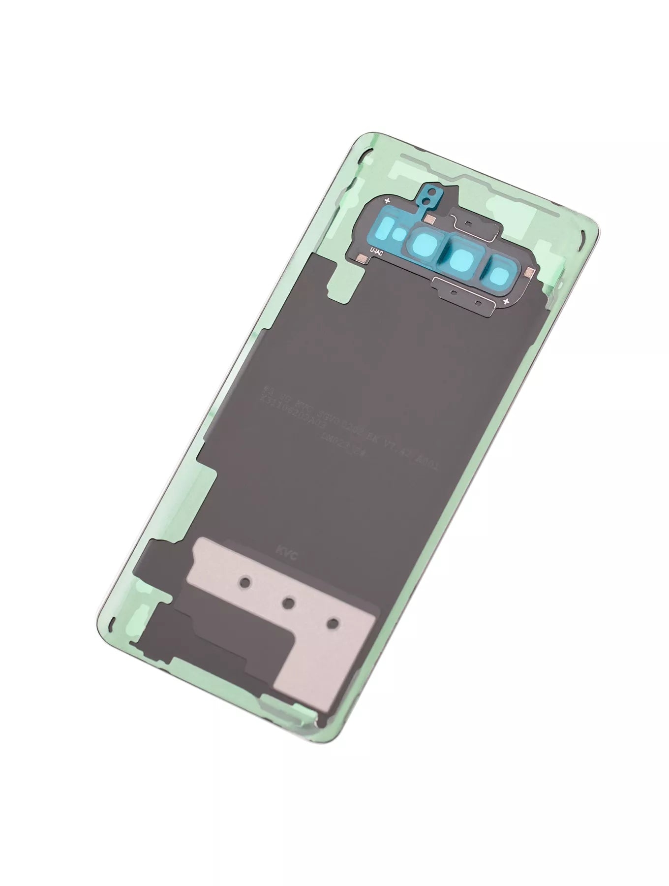 Back cover Glass With Camera Lens Replacement Compatible For Samsung Galaxy S10 Plus (Service Pack) (Prism Black)