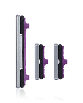 Replacement Hard Buttons (Power / Volume / Bixby) Compatible For Samsung Galaxy S10 / S10 Plus (Prism White)