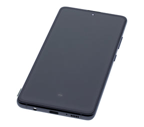 Replacement OLED Assembly With Frame Compatible For Samsung Galaxy A51 5G by Macfactory.in(A516 / 2020) (Non-Verizon 5G UW Frame) (Refurbished) (Prism Cube Black)