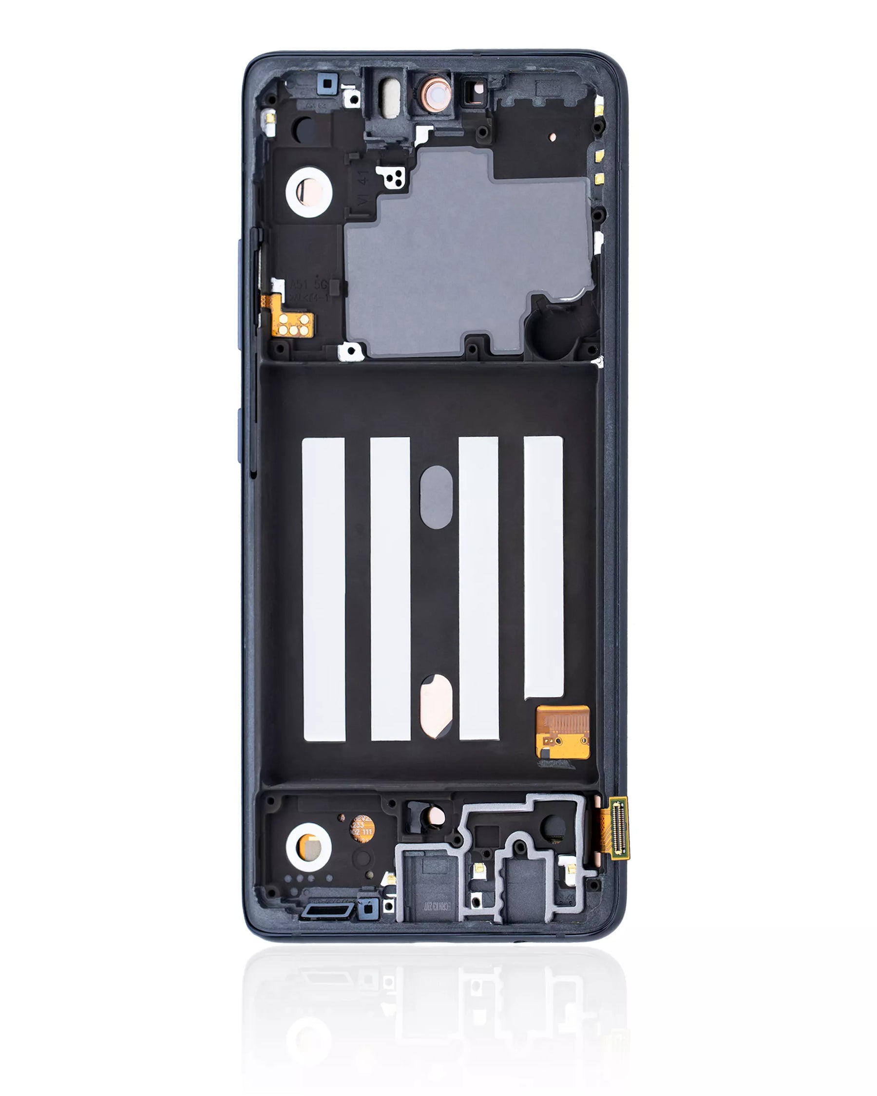 Replacement OLED Assembly With Frame Compatible For Samsung Galaxy A51 5G (A516 / 2020) (Non-Verizon 5G UW Frame) (Service Pack) (Prism Cube Black)