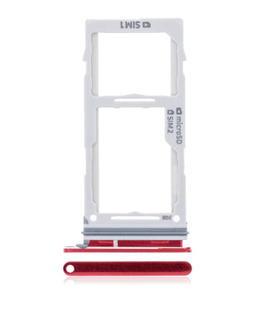 Replacement Dual Sim Card Tray Compatible For Samsung Galaxy S10 / S10 Plus (Cardinal Red)