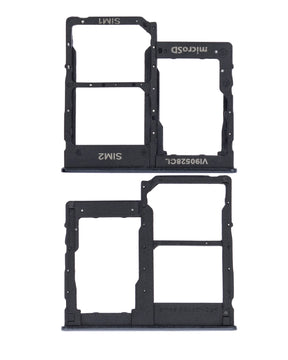 Dual Sim Card Tray Compatible For Samsung Galaxy A40 (A405 / 2019) (Black)