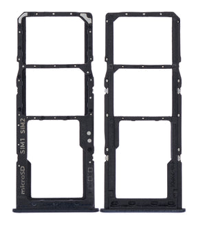 Dual Sim Card Tray Compatible For Samsung Galaxy A30S (A307 / 2019) (Black)
