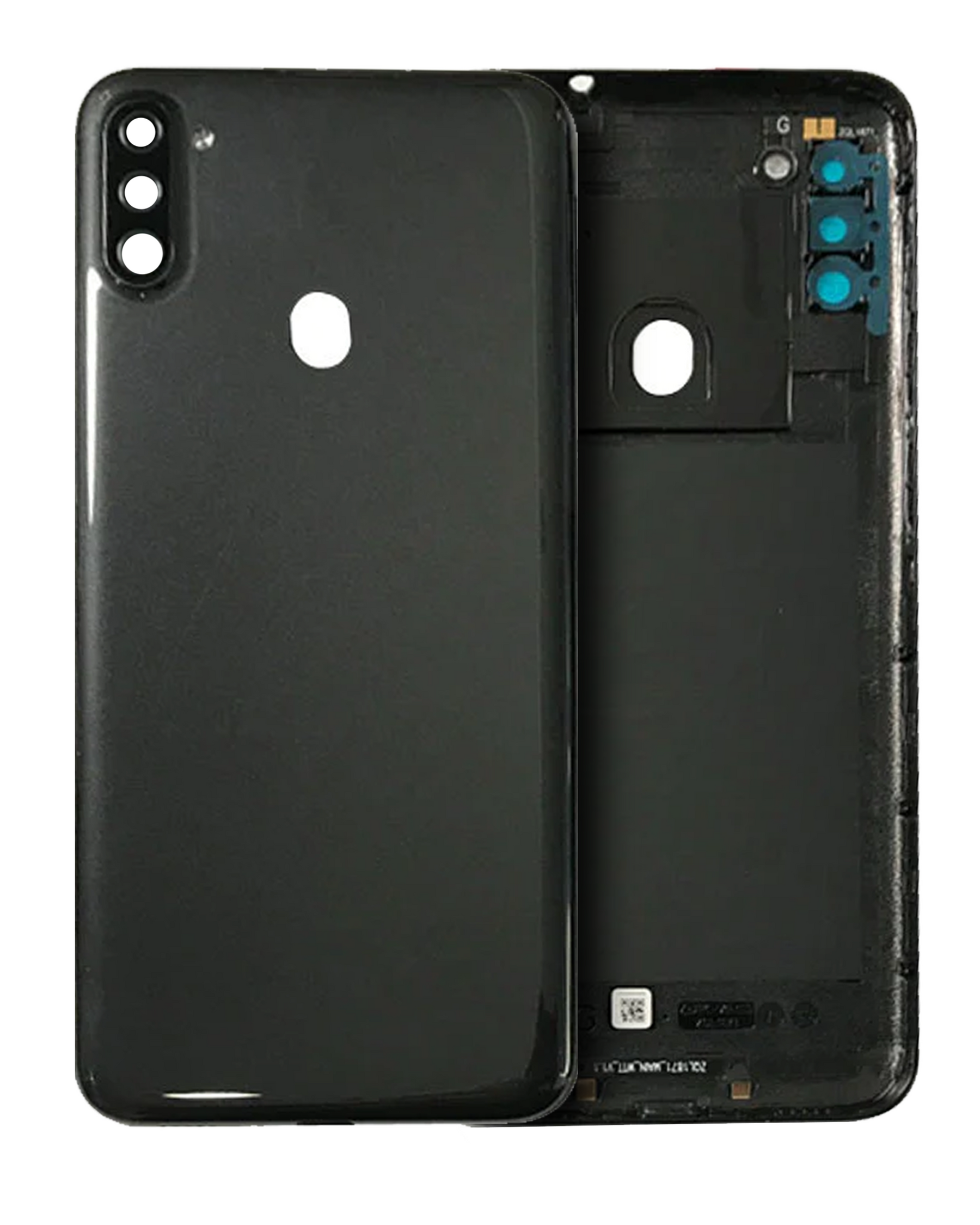Back Cover Glass With Camera Lens Compatible Samsung Galaxy A11 (A115 / 2020) (US Version) (Service Pack) (Black)