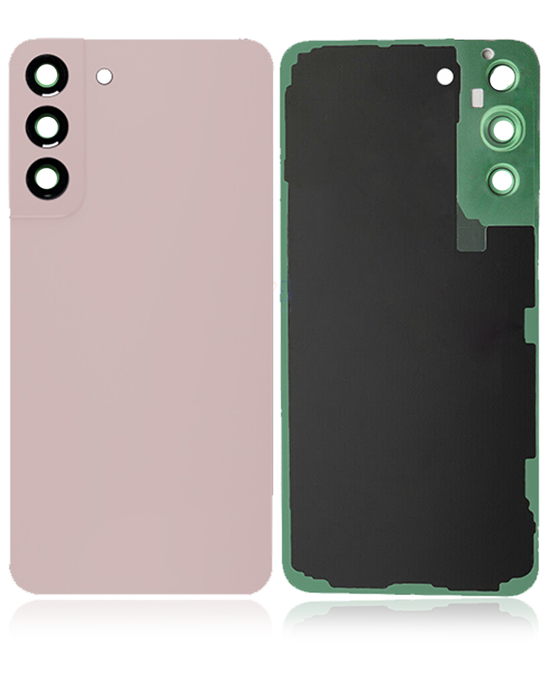 Replacement Back Cover Glass With Camera Lens Compatible Samsung Galaxy S22 Plus (Service Pack) (Pink Gold)