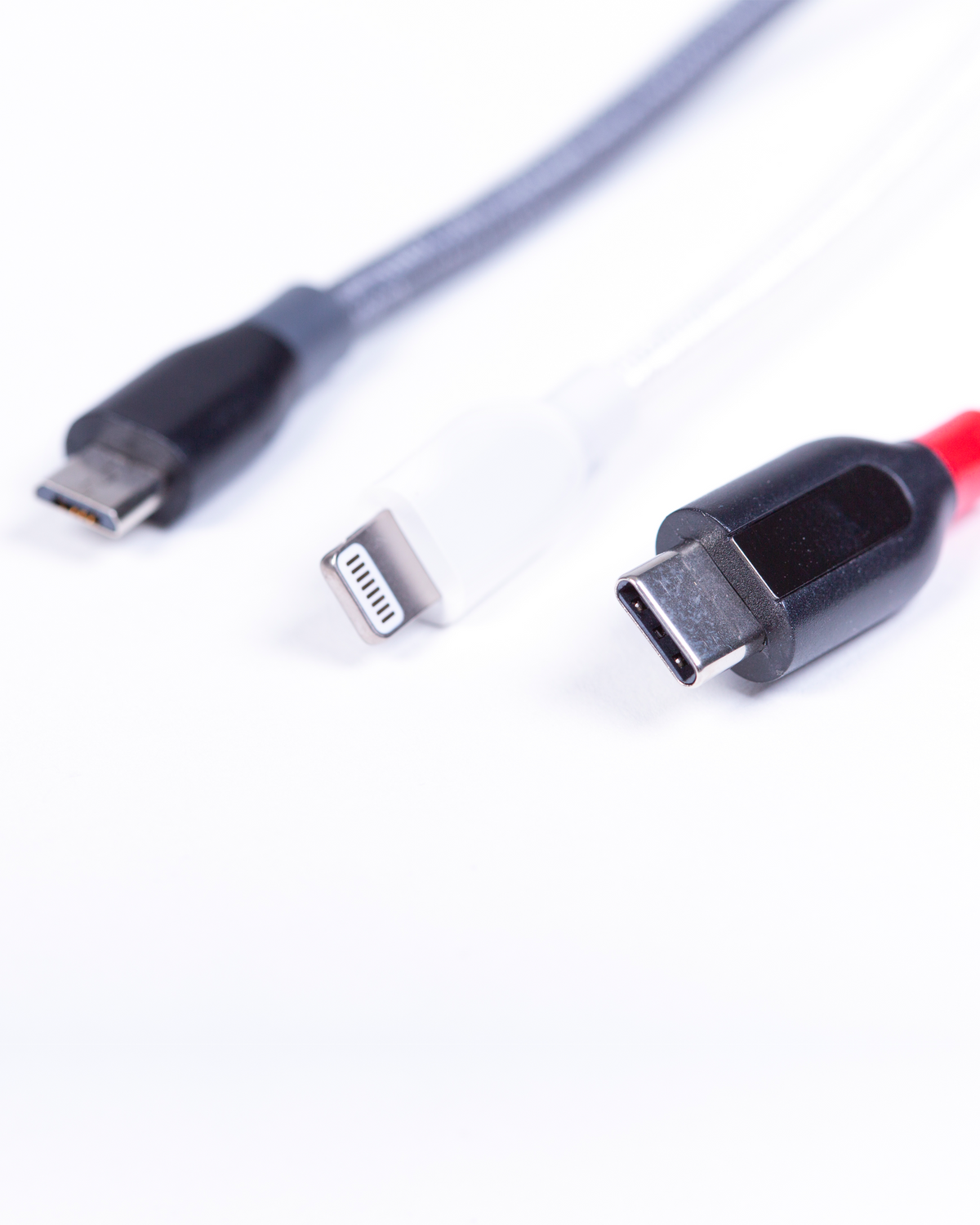 Cable Guide Including Twist-In Sleeve and 3x Anker USB Cables (Micro USB, Lightning, USB-C) (Wrepair)