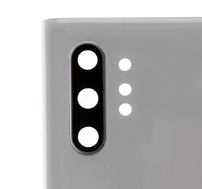 Replacement Back Cover Glass With Camera Lens Compatible For Samsung Galaxy Note 10 Plus / 5G (Service Pack) (Aura White)