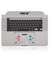 Top Case With Keyboard Compatible For MacBook Pro 16" (A2141 / Mid 2019) (US English) (Used OEM Pull: Grade New) (Silver)