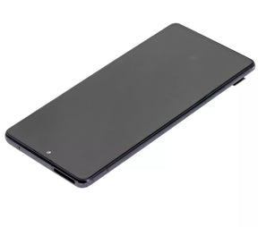 Replacement OLED Assembly With Frame Compatible For Samsung Galaxy A71 5G (A716U / 2020) (Service Pack) (Prism Cube Black)