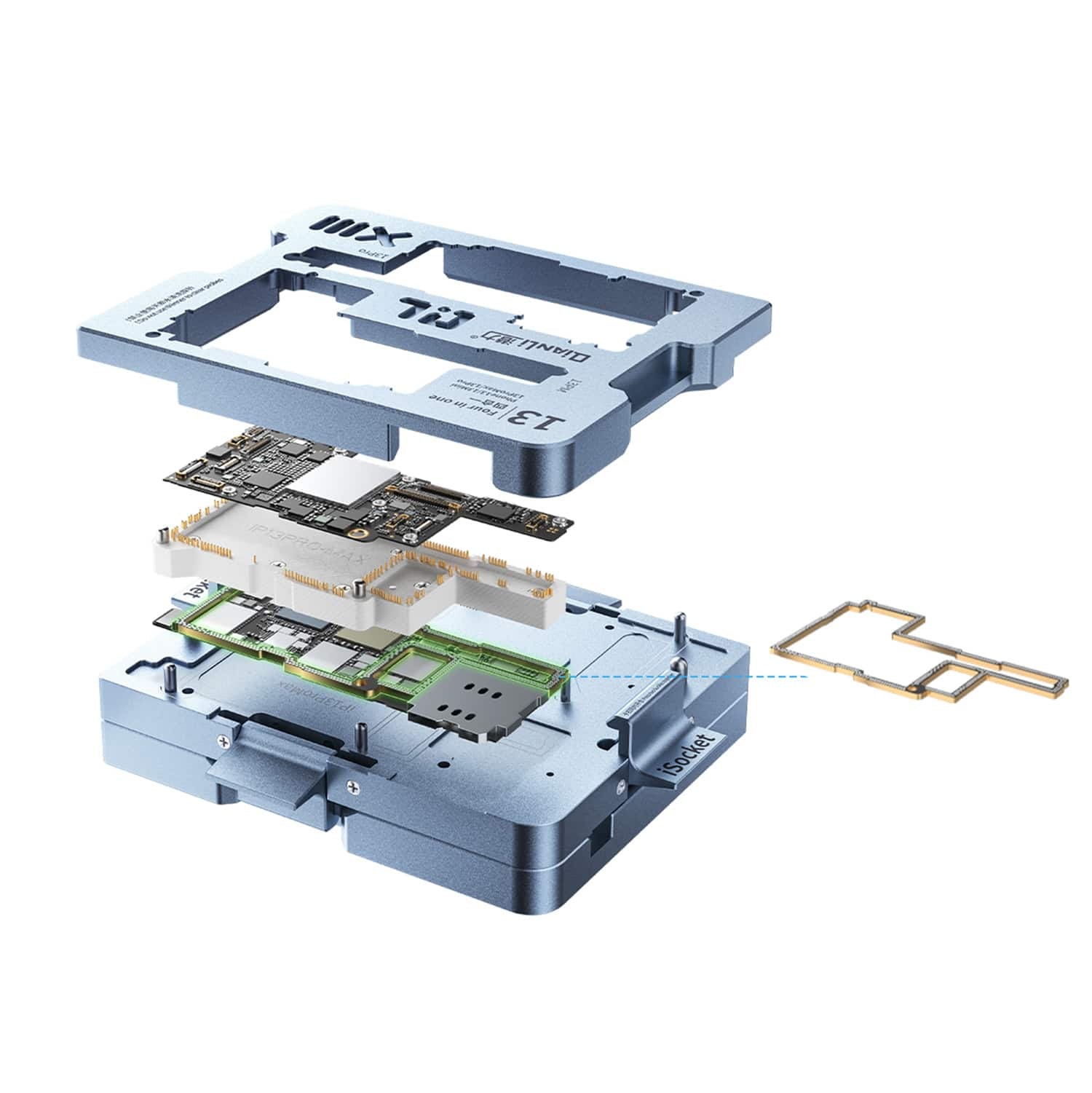 iSocket Motherboard Platform Tester Compatible For iPhone 13 / 13 Pro / 13 Pro Max / 13 Mini (4 in 1) (Qianli)