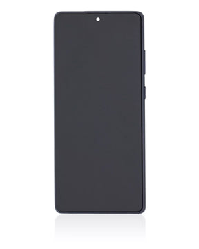 OLED Assembly With Frame Compatible For Samsung Galaxy A71 5G  Replacement (A716U / 2020) (Refurbished) (Prism Cube Black)