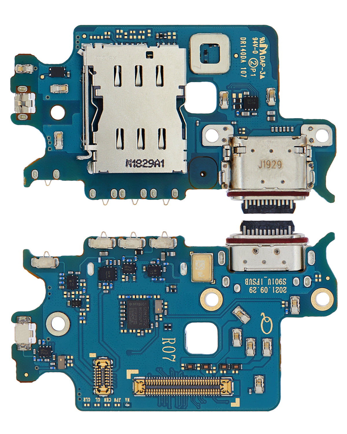 Charging Port Board With Sim Card Reader Compatible For Samsung Galaxy S22 5G (S901U) (US Version) (Premium)