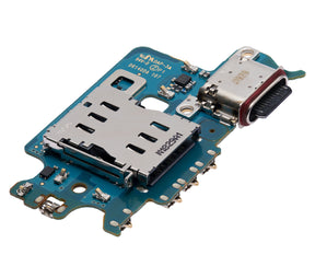 Charging Port Board With Sim Card Reader Compatible For Samsung Galaxy S22 5G (S901U) (US Version) (Premium)