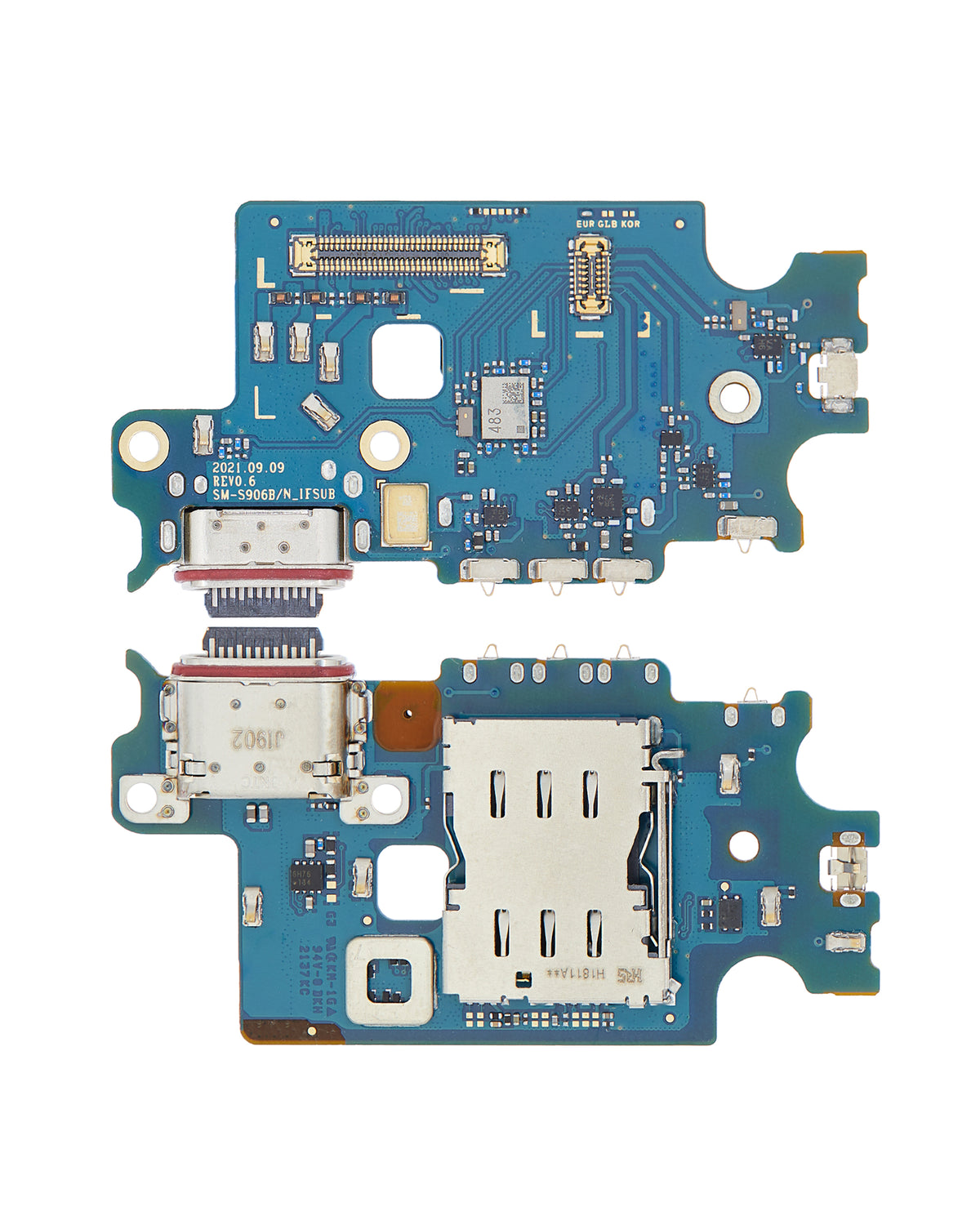 Charging Port Board With Sim Card Reader Compatible For Samsung Galaxy S22 Plus 5G (S906B/N) (International Version) (Premium)