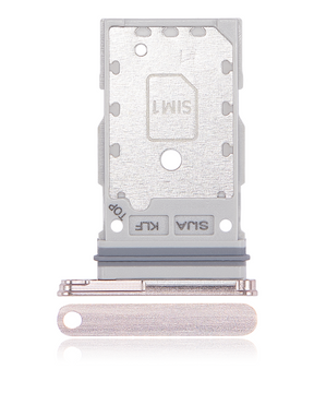 Dual Sim Card Tray Compatible For Samsung Galaxy S22 / S22 Plus Replacement (Pink Gold)