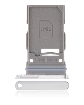 Single Sim Card Tray Compatible For Samsung Galaxy S22 5G / S22 Plus 5G Replacement (White)