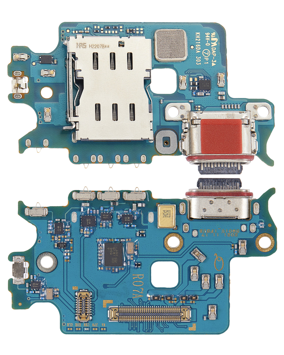 Charging Port Board With Sim Card Reader Compatible For Samsung Galaxy S22 5G (S9010) (Dual Sim Version) (Premium)