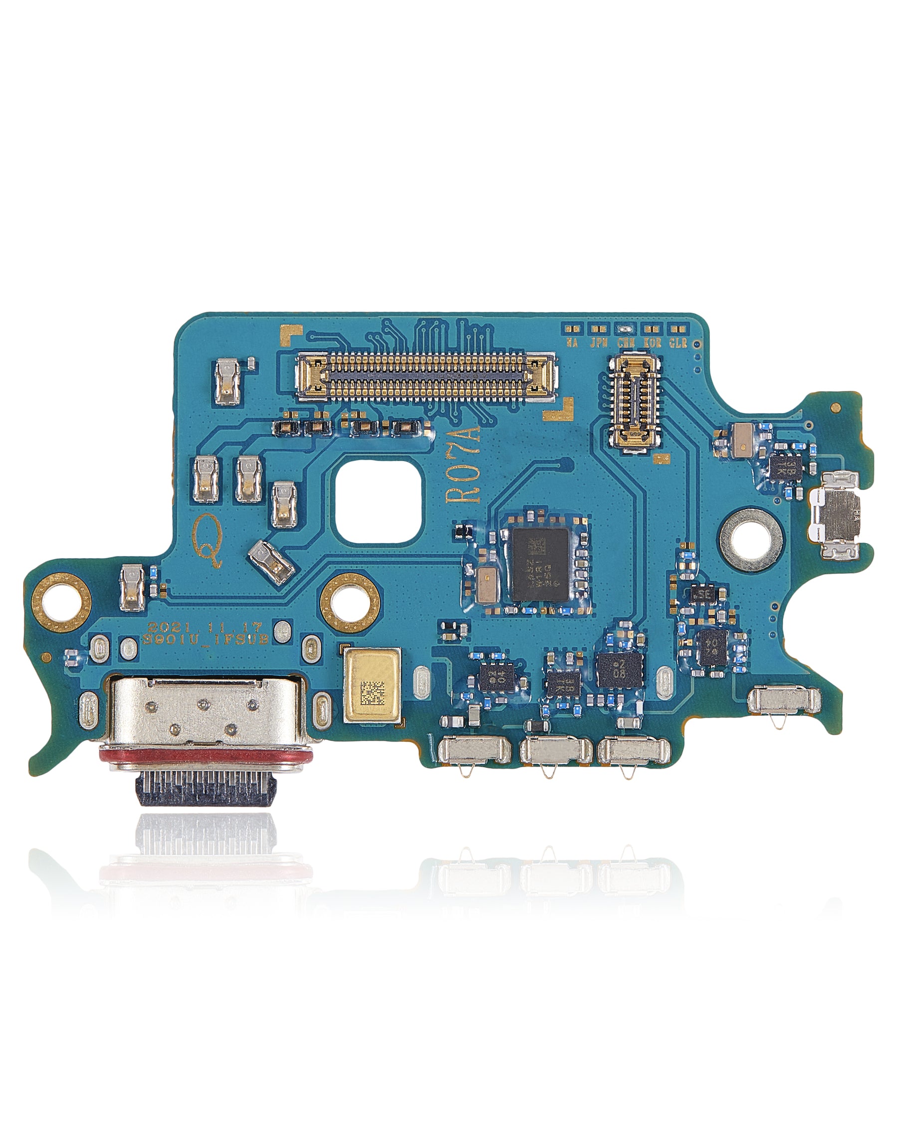 Charging Port Board With Sim Card Reader Compatible For Samsung Galaxy S22 5G (S9010) (Dual Sim Version) (Premium)