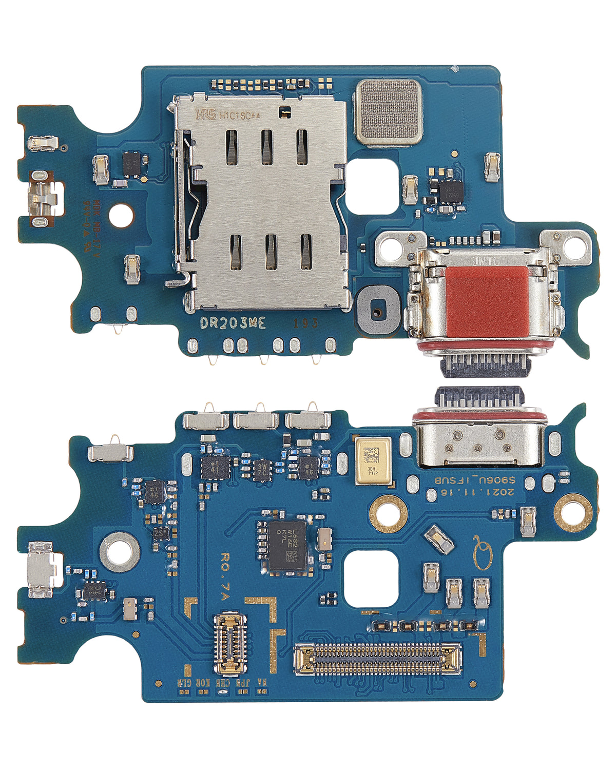 Charging Port Board With Sim Card Reader Compatible For Samsung Galaxy S22 Plus 5G (S9060) (Dual Sim Version) (Premium)