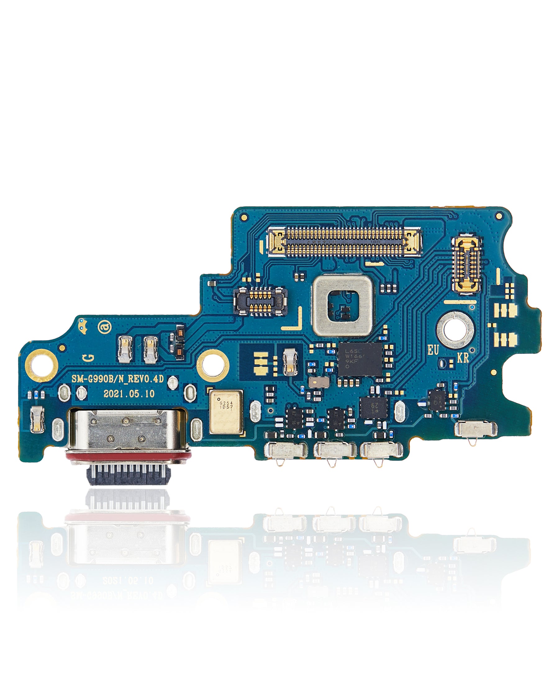Charging Port Board With Sim Card Reader Compatible For Samsung Galaxy S21 FE 5G (G990B/N) (International Version) (Premium)