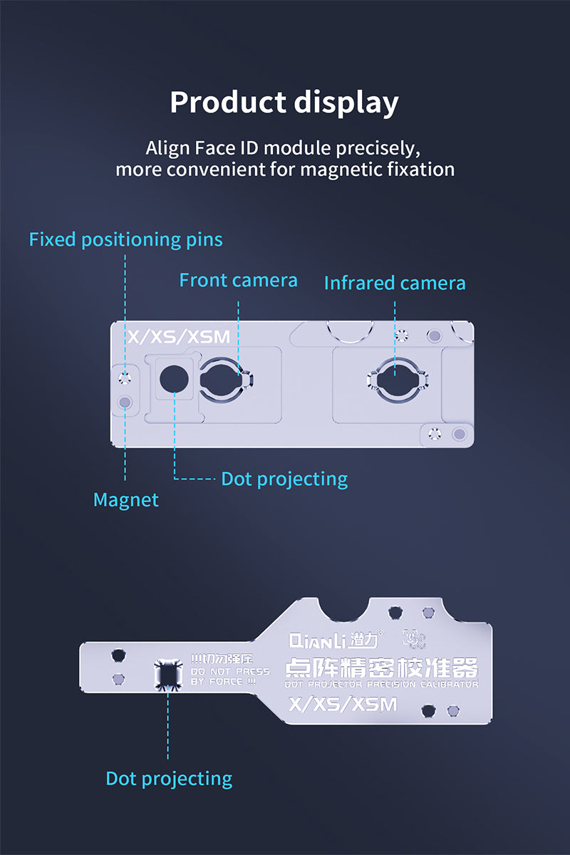 iD FACE Dot Projector Precision Aluminium Calibrator Set For X / XS / XR / XS Max (Qianli)